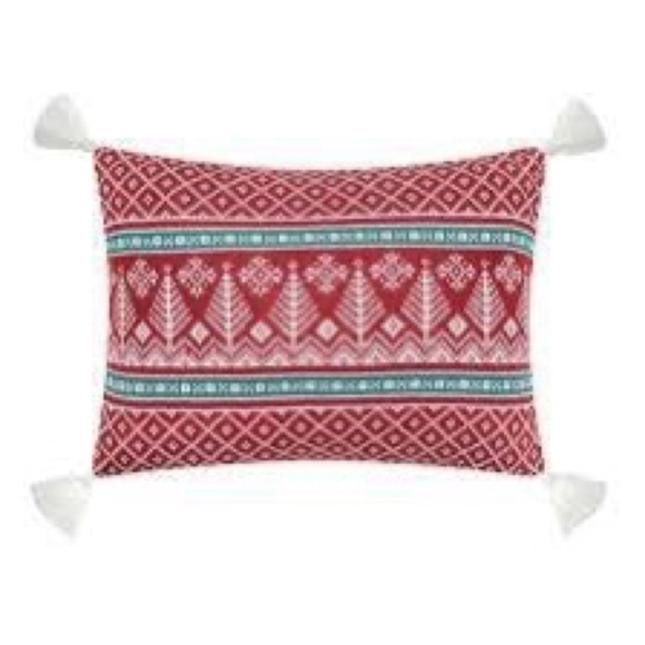 (2) Fair Isle Intarsia Knit Oblong Pillows - Picture 3 of 3